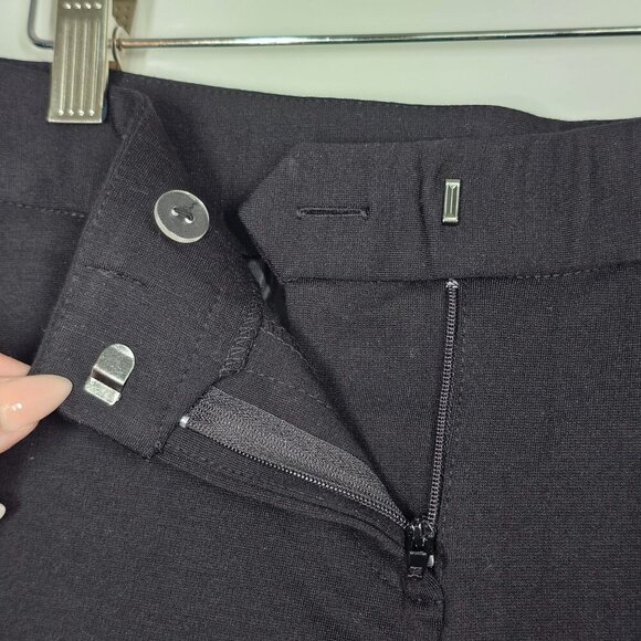 Amanda + Chelsea Alex Ponte Knit Trousers Modern Fit Ankle Stretch Black 6 NWT - Picture 7 of 16